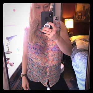 French Connection flower blouse size 8